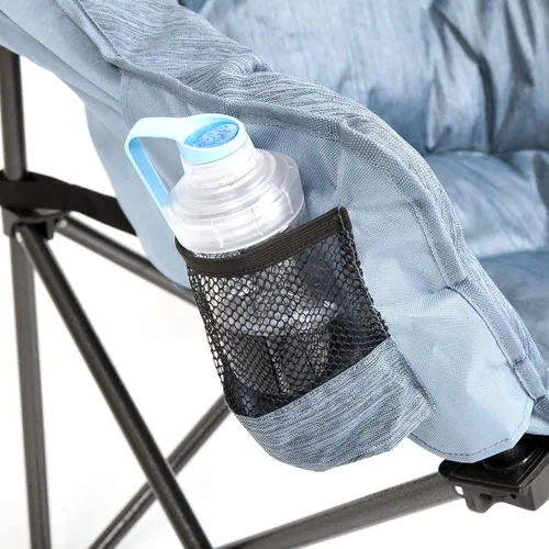 Vista 4 de MacSports Silla de salón plegable con cojín térmico para patio, club, camping, picnic, actividades al aire libre Silla sin batería incluida