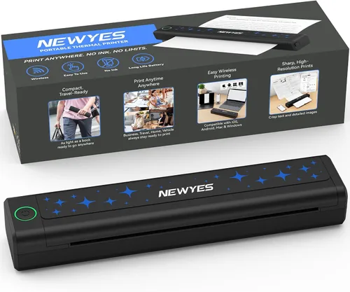 Vista 8 de NEWYES Impresora térmica portátil Impresora sin tinta Conectividad inalámbrica Viajes de negocios Uso educativo en el hogar