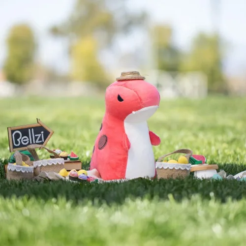 Vista 5 de Bellzi T-Rex - Lindo juguete de peluche de dinosaurio – Adorable juguete de dinosaurio suave y regalos – Regalo perfecto para niños, bebés, niños