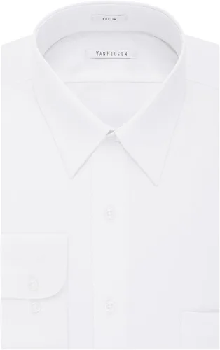 Vista 3 de Van Heusen Camisa de vestir para hombre ajuste regular Popelín liso