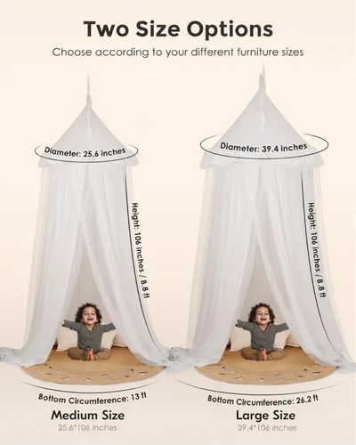 Vista 7 de little dove - Toldo de cama para niñas con luces de estrella, 25.6 x 106