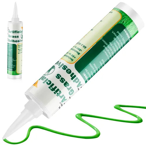 Vista 8 de Threlaco 2 Tubos de Pegamento para Césped Artificial 10 oz, Cinta de Césped Artificial, Pegamento Concentrado para Pintura de Césped, Adhesivo