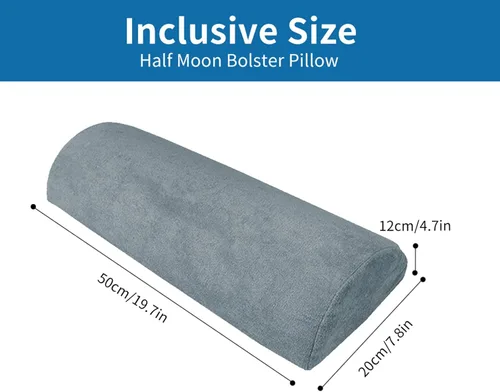 Vista 2 de Almohada para aliviar el dolor de la ciática de la rodilla, lumbar y espalda, almohadas de cuña para piernas (gris oscuro)