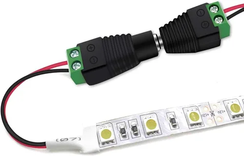 Vista 7 de inShareplus 10 pares de conectores adaptadores de enchufe de alimentación de CC de 0.217 in x 0.083 in, conector de terminal de tornillo macho