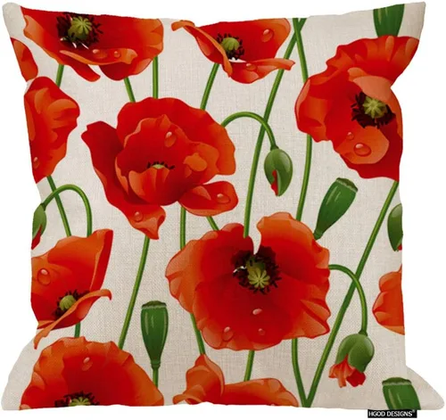 Vista 10 de HGOD DESIGNS Lindas fundas de almohada con diseño de elefante de algodón y lino, fundas de cojín decorativas de 18 x 18 pulgadas T29-038