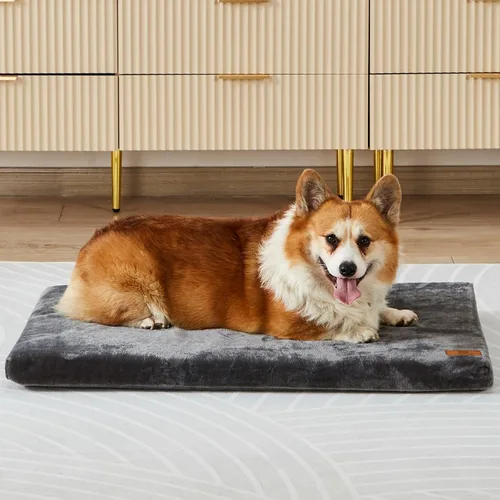 Vista 14 de LIORCE Cama para perros pequeños, almohadilla para jaula para cachorros con funda extraíble lavable y forro impermeable, tapete de espuma