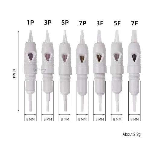 Vista 4 de Charmant Liberty - Cartucho de tatuaje de 0.315 pulgadas, agujas de microblading desechables semipermanentes para cejas, labios delineadores, 20