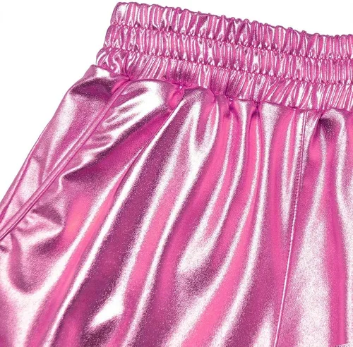 Vista 5 de Makarthy - Pantalones cortos metálicos para mujer