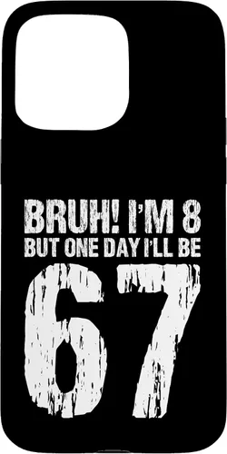 Vista 31 de Bruh I'm 8 But One-Day I'll Be 67 Retro 8th Birthday Kids Case for iPhone 17