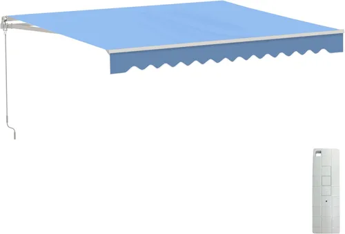 Vista 50 de Toldo Aleko retráctil, motorizado, para patio Gris