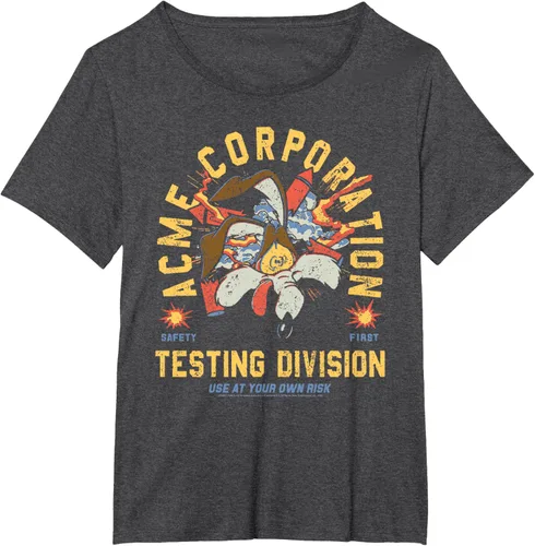 Vista 4 de Looney Tunes Wile E. Coyote Acme Co. Camiseta de la División de Pruebas Negro