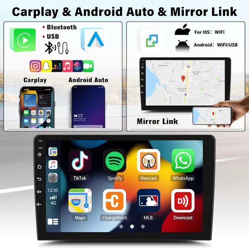 Vista 4 de Radio de coche 4G + 64G para Honda Accord 8th 2008-2013 con CarPlay Android Auto, 8-Core Android 15 10.1 pulgadas 1280 * 720P IPS pantalla táctil