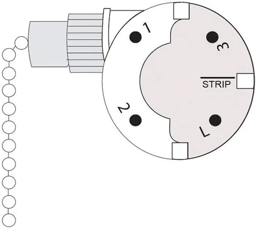 Vista 4 de Zing Ear ZE-268S6 Interruptor 3 velocidades, cadena control para halar, ventilador de techo con interruptor de control de velocidad de repuesto