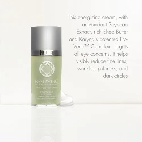 Vista 2 de Karyng Crema de ojos revitalizante con péptidos, tratamiento antienvejecimiento para hinchazón, líneas finas, ojeras, piel seca e hidratación