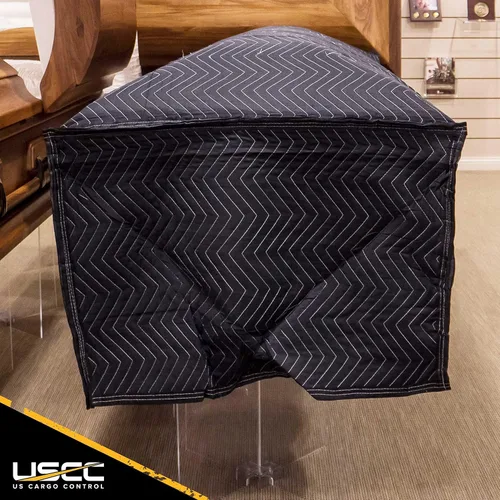 Vista 6 de US Cargo Control Funda acolchada para ataúd, almohadilla para muebles color negro y blanco para mudanza/almacenamiento, suministros esenciales