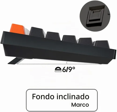 Vista 8 de Keychron Teclado mecánico con cable C2 de 104 teclas de tamaño completo para Mac Windows, interruptor marrón Gateron intercambiable en caliente