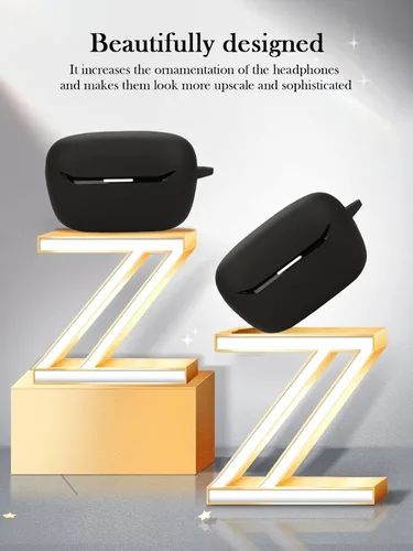 Vista 3 de Funda para JBL Endurance Race 2 True Wireless in Ear Earbuds, protección suave, a prueba de golpes, funda de silicona BOVUGAC con llavero, kit