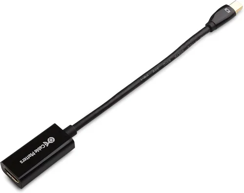 Vista 2 de Cable Matters Adaptador 4K Mini DisplayPort a HDMI 4K (adaptador Mini DP a HDMI) en negro, compatible con Thunderbolt y Thunderbolt 2