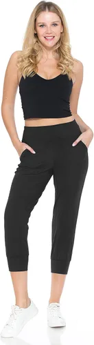 Vista 4 de Leggings Depot ActiveFlex Jogger - Pantalones de yoga para mujer con bolsillos Negro