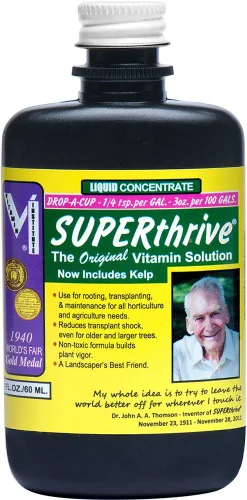 Vista 7 de Solución de vitaminas vegetales SUPERthrive, 1 galón, transparente 0.5-0-0 formula with kelp extract. For indoor/outdoor plants, houseplants