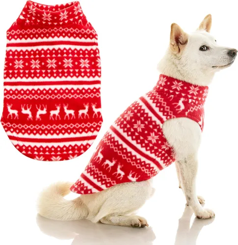 Vista 17 de Gooby - Chaleco de Vellón Elástico, Chaleco de Vellón Tipo Pullover Chaqueta Suéter para Perros, Azul Argyle, Extra Pequeño