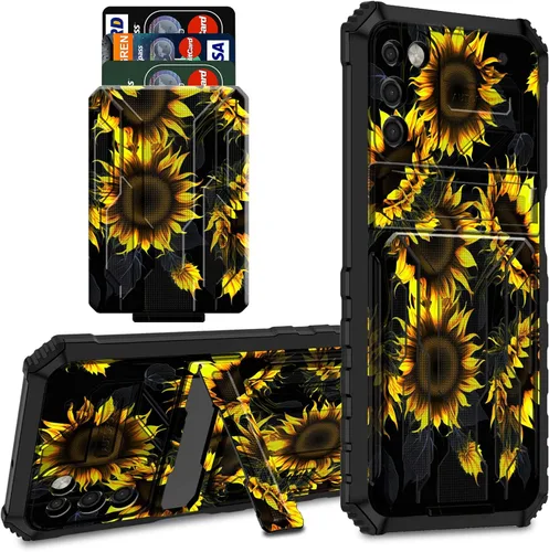 Vista 38 de Funda para teléfono Samsung Galaxy A03S Galaxy A03S Funda tipo cartera con tarjetero y soporte de doble capa de PC duro TPU suave cubierta