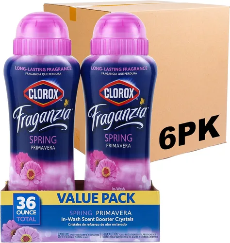 Vista 34 de Clorox Fraganzia Cristales Potenciadores de Aroma para Lavandería en Aroma de Madera de Cedro y Salvia - Perlas Perfumadas Frescas para el Lavado