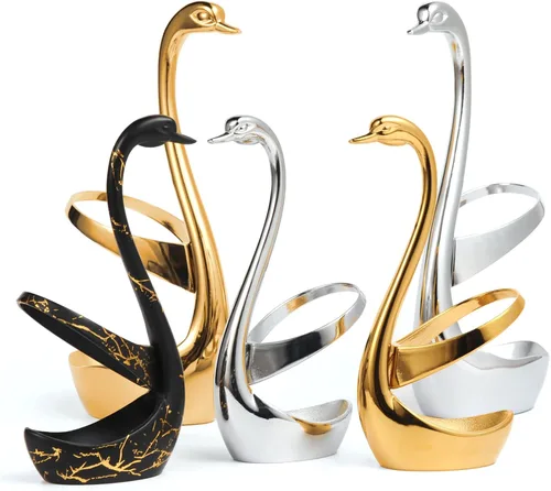 Vista 7 de AnSaw Elegante soporte de base de cisne negro pequeño
