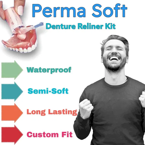 Vista 3 de Perma Soft Denture Reline Kit- 2 Boxes (relines 4 dentaduras)