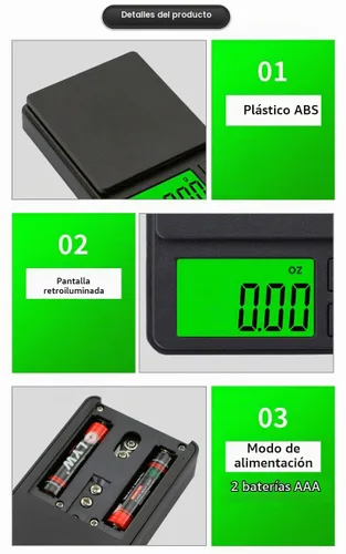 Vista 6 de Báscula digital de bolsillo de 35.27 oz x 0.00 oz, báscula de gramos, báscula digital de gramos, báscula de alimentos, báscula de joyería, báscula