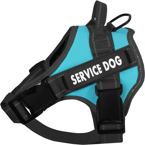 Vista 11 de voopet Arnés para perro de servicio, arnés de chaleco de apoyo emocional para mascotas, reflectante, transpirable y ajustable, arnés ESA sin tirones