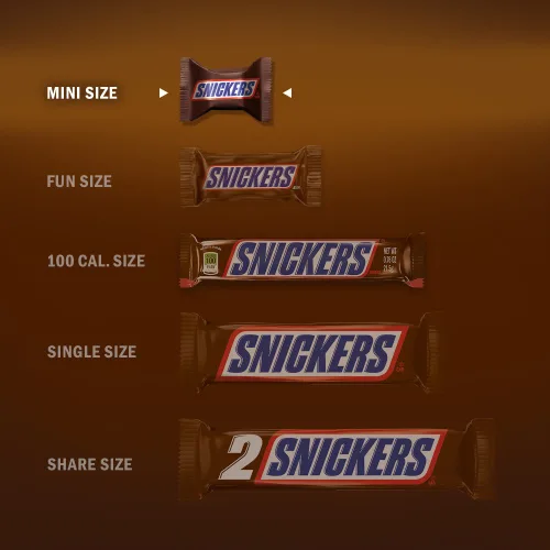 Vista 5 de Snickers Barras de chocolate con caramelo miniatura