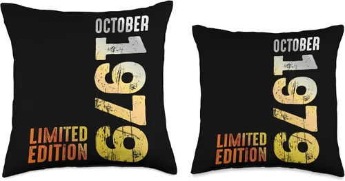 Vista 3 de Since October 1979 Retro 1979 Vintage 1979 October Throw Pillow