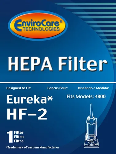 Vista 2 de EnviroCare Juego de filtros HEPA de repuesto para aspiradora diseñado para adaptarse a filtros Eureka HF-2 y filtros 70082