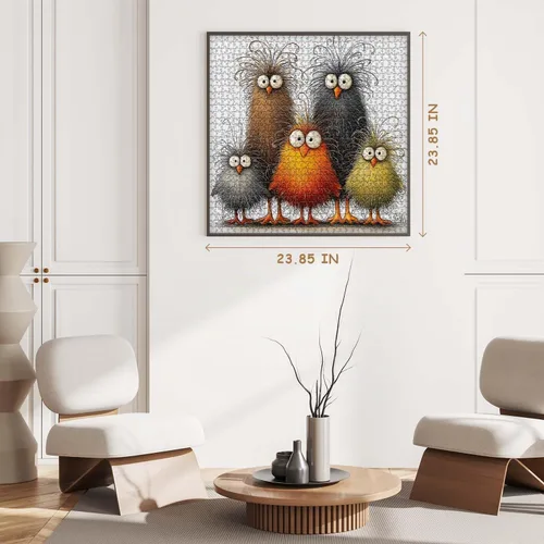 Vista 6 de PICKFORU - Divertido rompecabezas de pollo para adultos, 1000 piezas, rompecabezas abstracto de pollo, lindo rompecabezas de gallo de animales