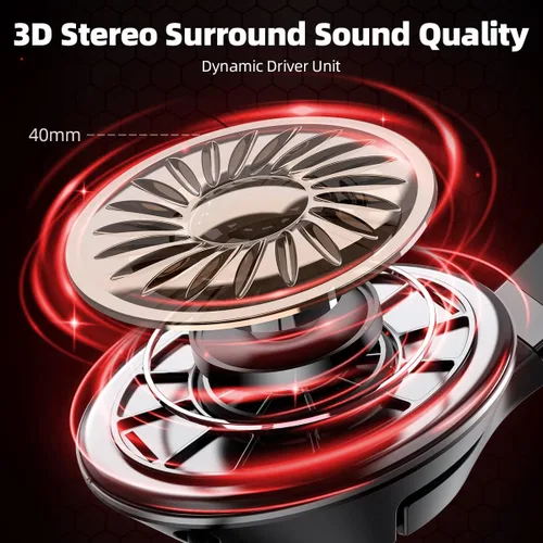 Vista 2 de Auriculares inalámbricos para juegos de 2.4 GHz para PC, PS5, PS4, MacBook, con micrófono, auriculares Bluetooth para teléfono celular, orejeras