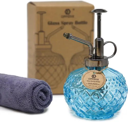Vista 15 de OFFIDIX Plant Mister - Botella rociadora decorativa de vidrio de 10.5 onzas líquidas, regadera para interiores con bomba de plástico para plantas
