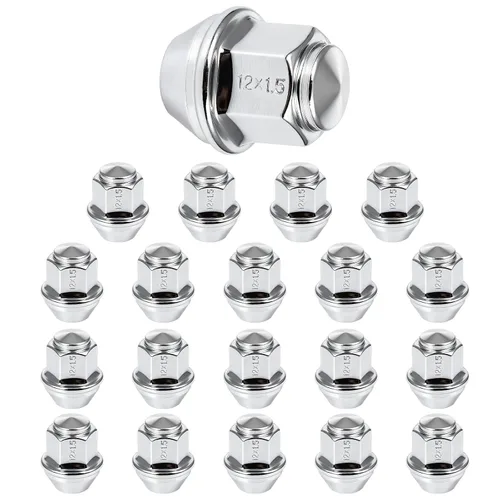 Vista 7 de SCITOO Tuercas de rueda M12 x 1.5, 24 piezas con 2 llaves negras, estriado para llave de enchufe de extremo de cierre de unidad, rosca de 0.472 in x