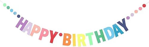Vista 9 de MEETINGU Pancarta de Feliz Cumpleaños, Decoraciones de Fiesta Letrero Colorido Suministros para Niños, Niñas, Adultos