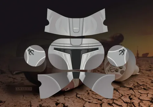 Vista 5 de Arlon Graphics, Adhesivo completo para casco espacial para Oculus Quest 2 Adhesivo de vinilo protector para cubierta de accesorios, color gris