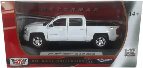 Vista 5 de Maqueta de Chevy Silverado 1500 LT Z71 a escala 1/24, blanco, de Motormax
