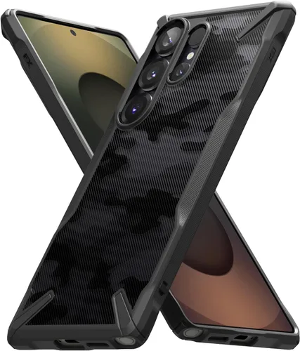 Vista 17 de Ringke Fusion-X [revestimiento dual antiarañazos] compatible con Samsung Galaxy A14 (4G y 5G), parachoques aumentado transparente, parte trasera