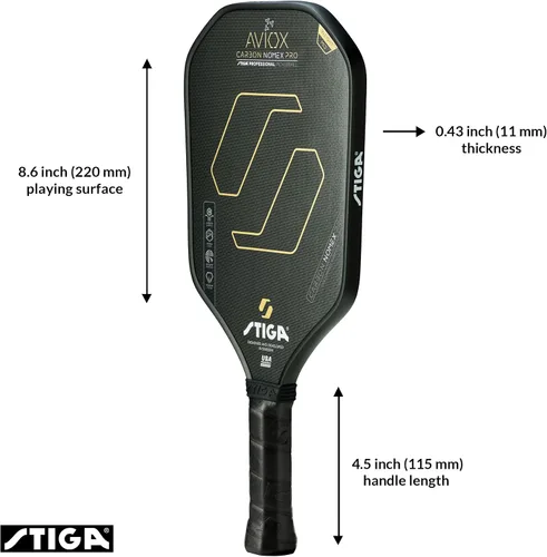 Vista 2 de STIGA Aviox Pickleball Paddle Pala de peso medio - Aprobado por USAPA - Diseñado en Suecia
