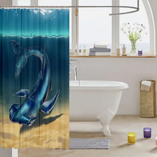 Vista 123 de Feelyou Cortina de ducha con diseño de gato para decoración de baño, bonita cortina de baño para puestos de bañeras, accesorios de baño divertidos