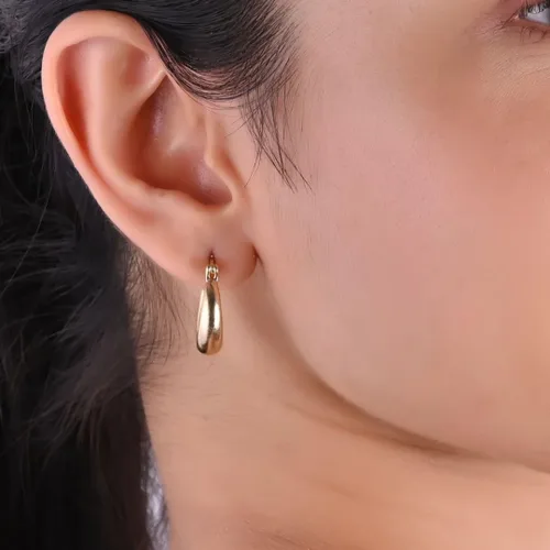 Vista 81 de Gempires - Aretes ligeros y gruesos, delicados y minimalistas, hipoalergénicos, chapados en oro, sin deslustre, diseño clásico, para uso diario