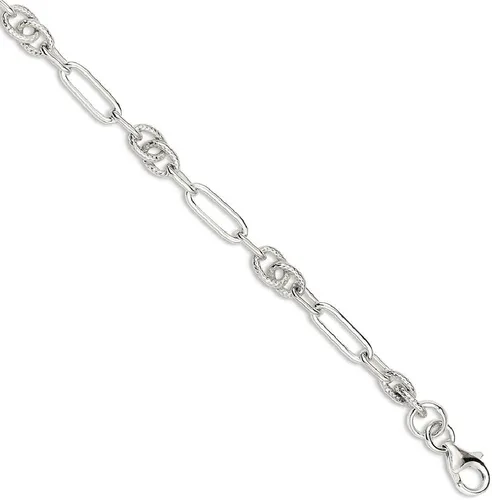 Vista 9 de Pulsera de plata de ley 925, joyería fina de eslabones para mujer, regalos para ella, Plata de ley
