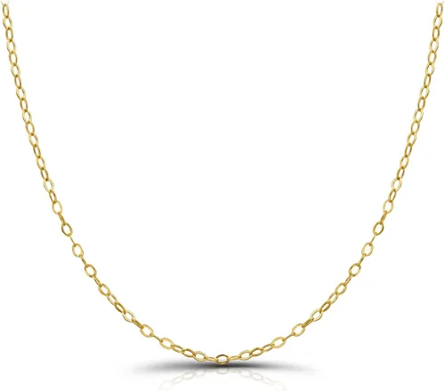 Vista 6 de Hoops & Loops Collar de plata de ley 925 de 0.035 in de fino y delicado collar de cadena de cable para mujeres, adolescentes, niñas, hombres, 16