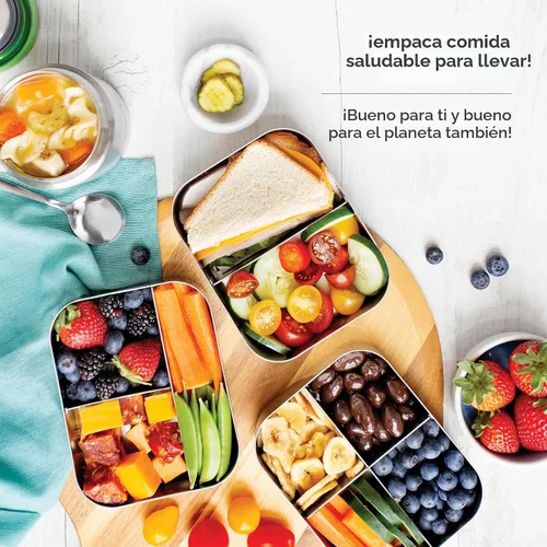 Vista 7 de LunchBots - Tarro de alimentos de acero inoxidable aislado de boca ancha de 16 onzas, color aguamarina