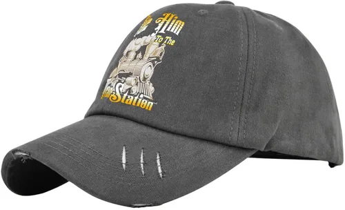 Vista 2 de devor Hats Take Him to The Train Station Dad Hats for Men Funny Denim Hat Adjustable