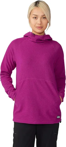 Vista 6 de Mountain Hardwear Sudadera con capucha Summit Grid para mujer, color Berry Glow, talla L
